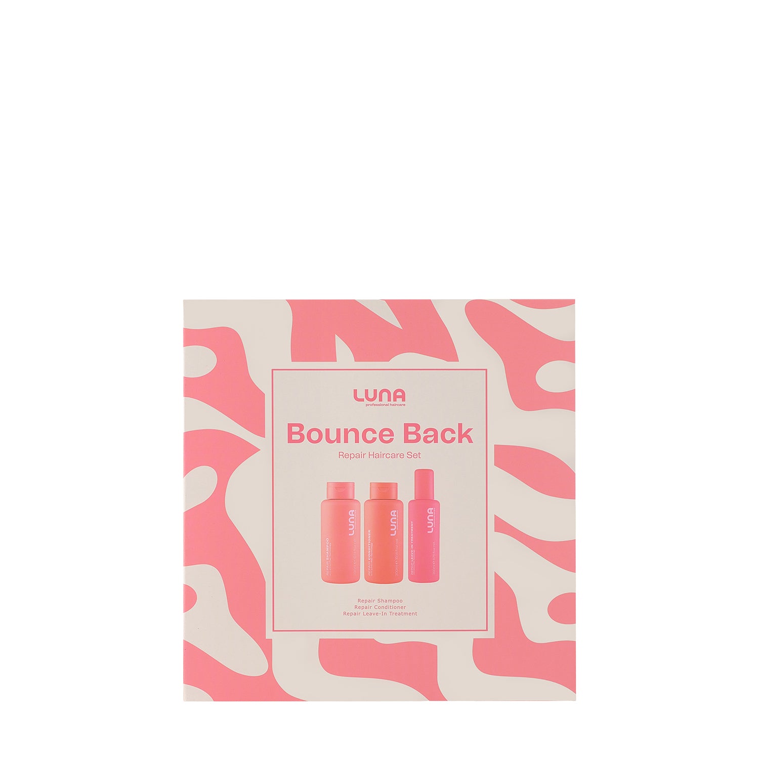 LUNA PRO HAIRCARE Bounce Back Holiday Gift Set Repair Shampoo Conditioner and Leave In Treatment