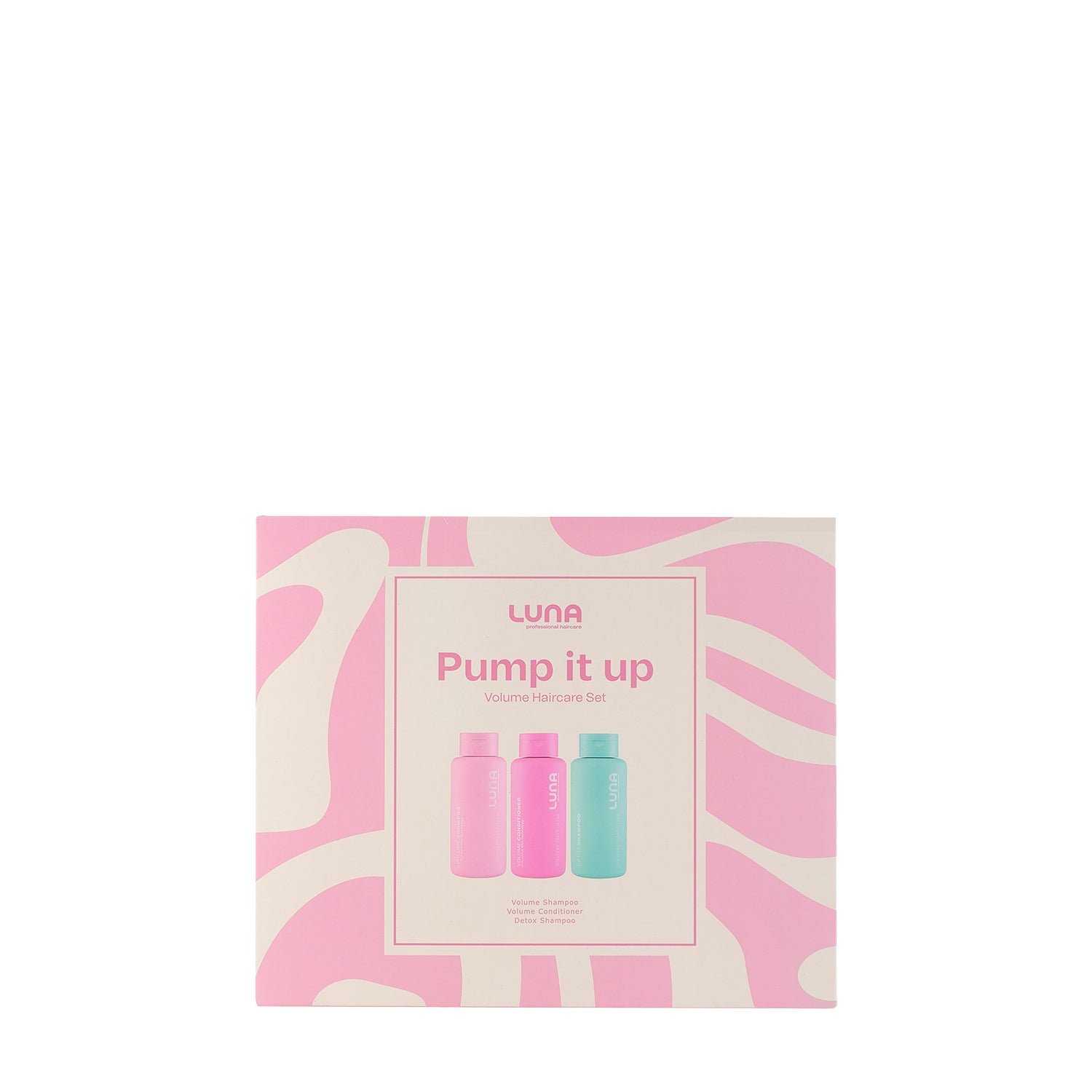 Luna Pro Haircare Pump it up holiday gift set with detox and volume shampoo