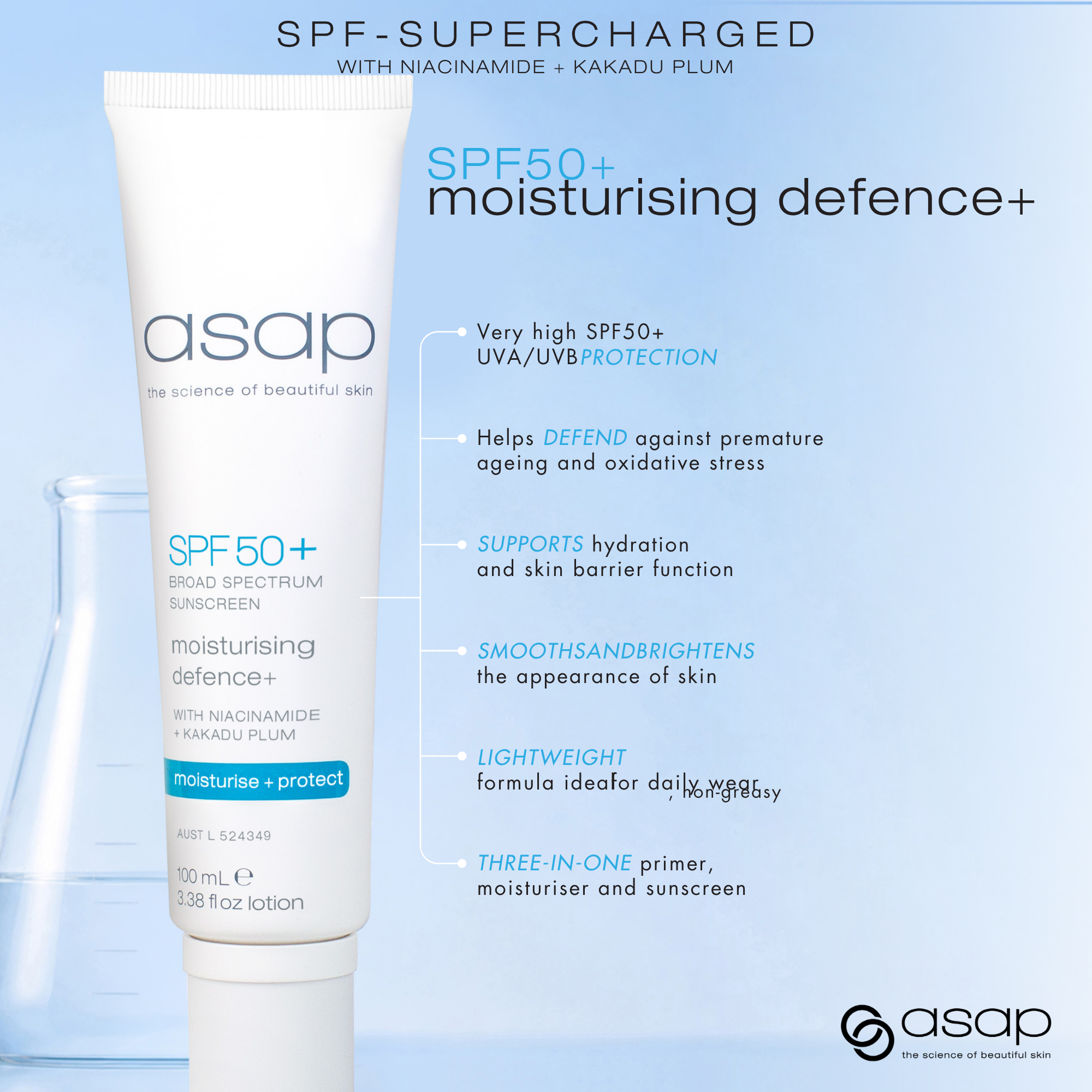 SPF50+ Moisturising Defence Plus