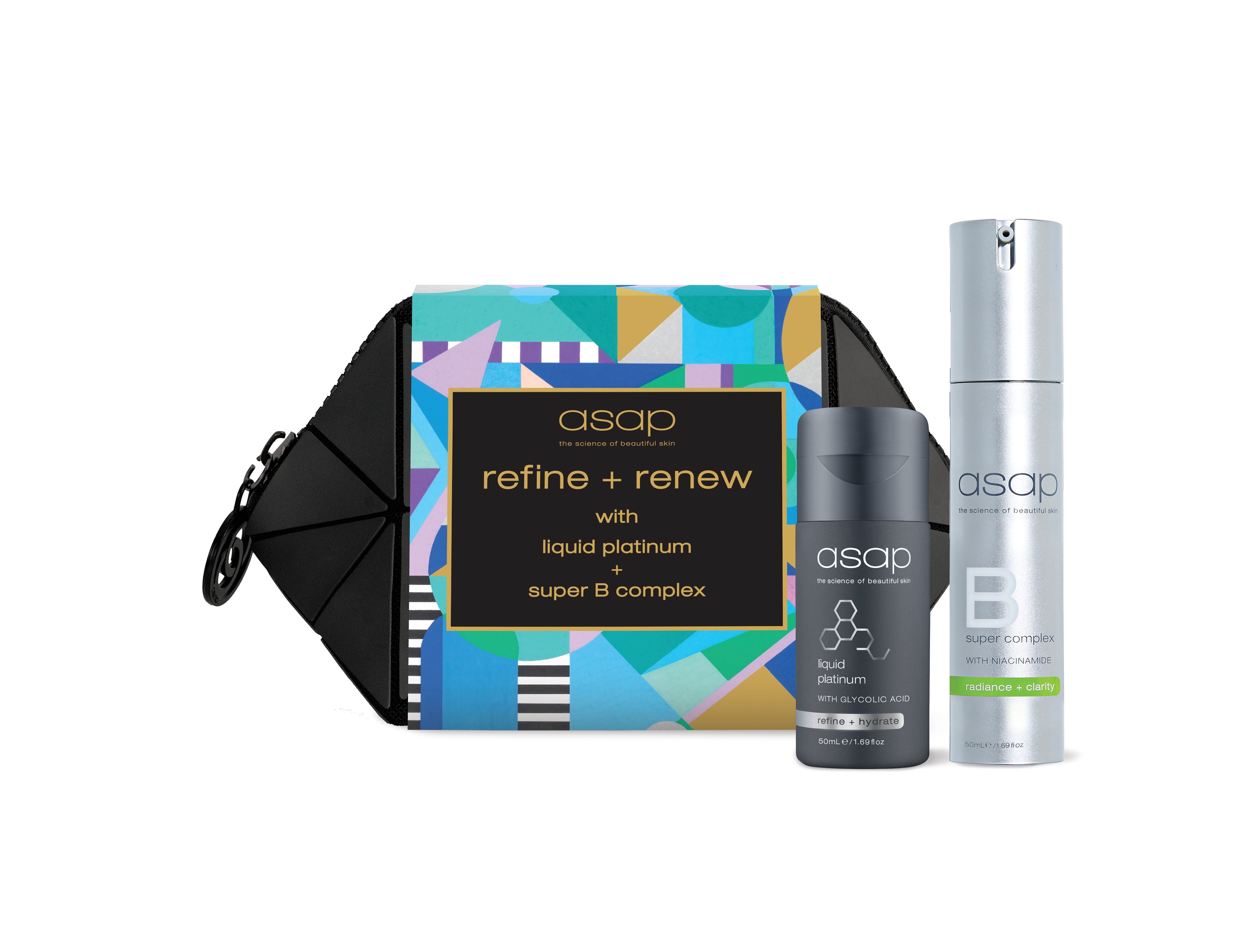 Refine + Renew: Liquid platinum (50ml) + Super B Complex (50ml) Gift Set